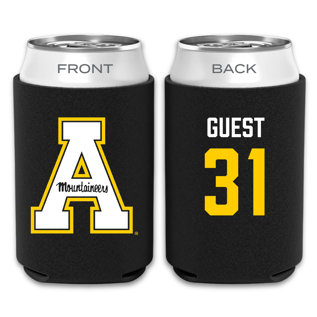 Appalachian State University Football Black Mountaineers Can Cooler - #31 Max Guest