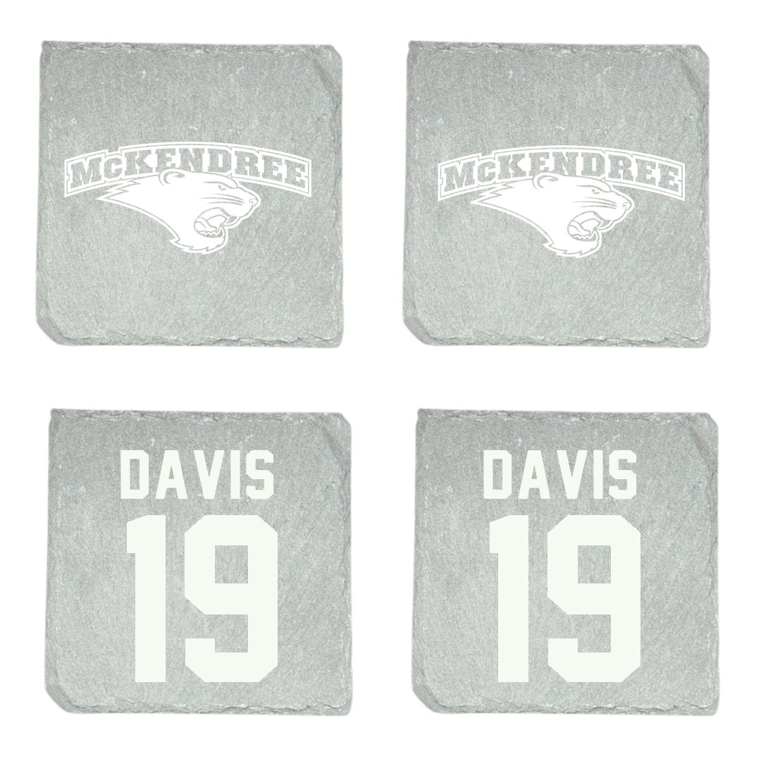 McKendree University Football Stone Coaster (4 Pack)  - #19 Cyris Davis