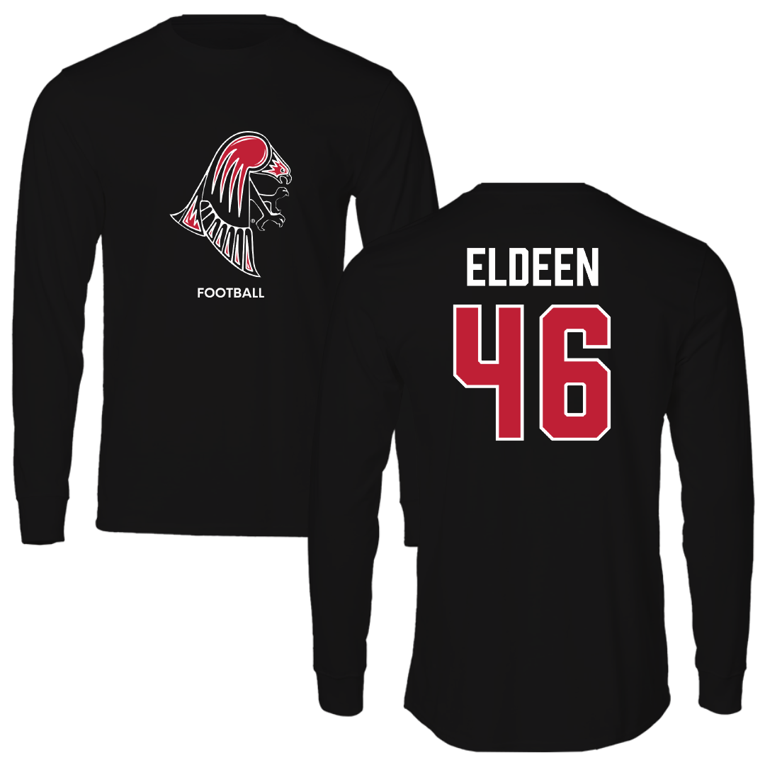 University of Wisconsin-River Falls Football Black Mascot Performance Long Sleeve - #46 Austin Eldeen