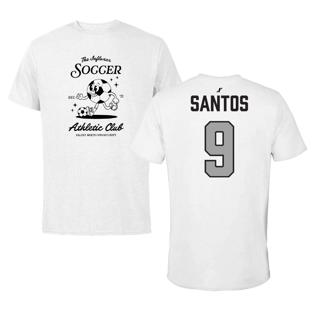 Soccer White Influxer Athletic Club Tee - #9 Abigail Santos