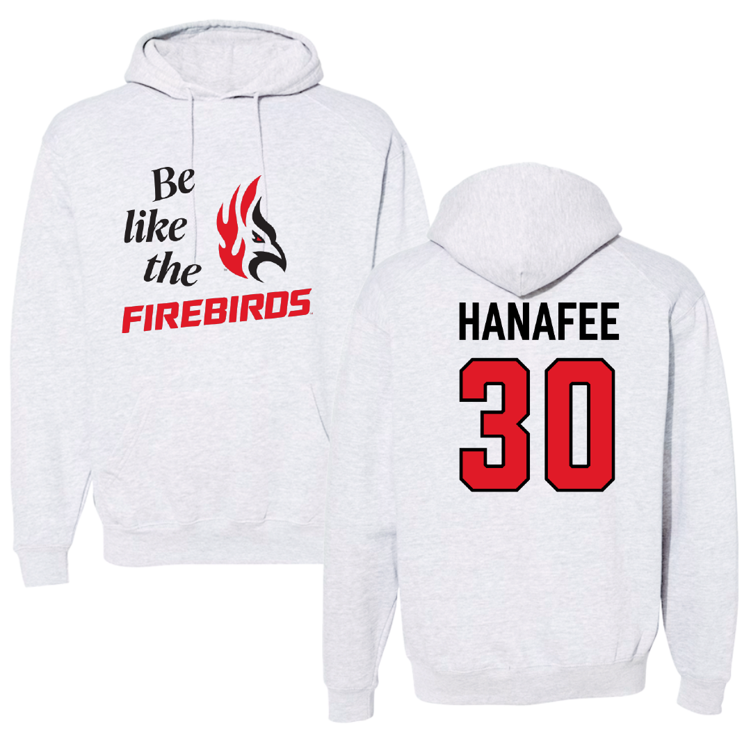 Carthage College Soccer Light Gray Be Like Us Hoodie - #30 George Hanafee