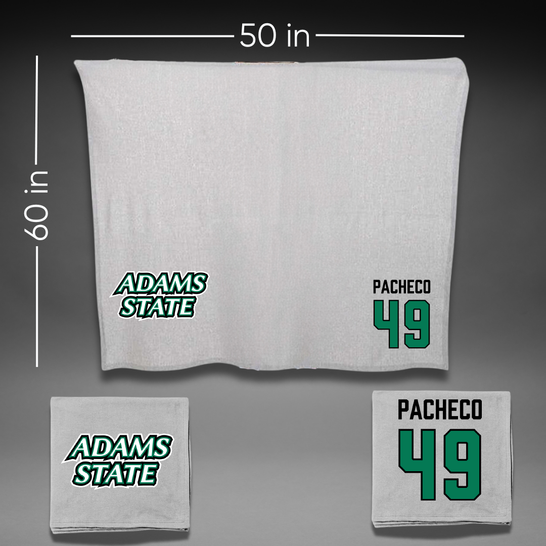 Adams State University Football Gray Blanket - #49 Quinton Pacheco