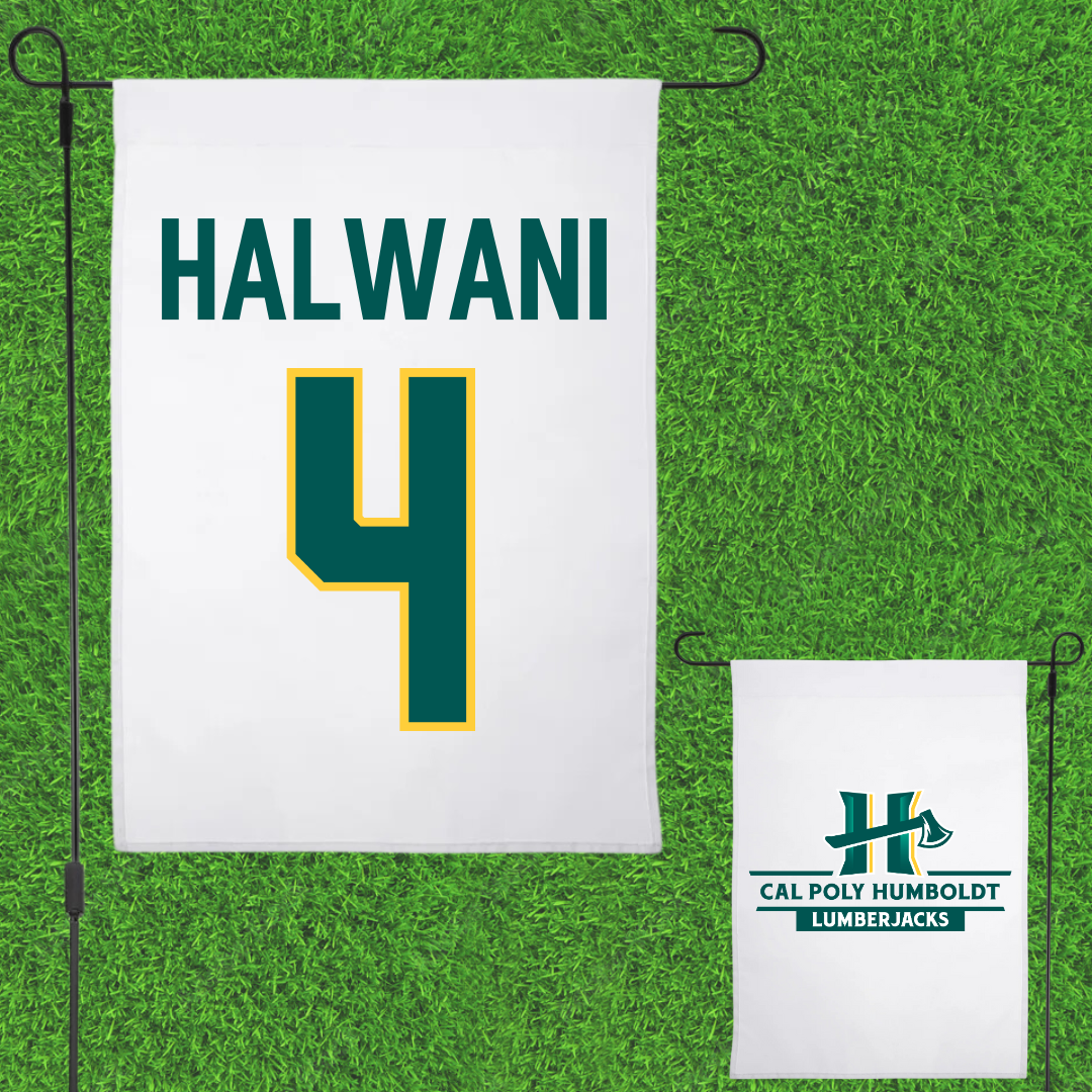 Cal Poly Humboldt Softball White Garden Flag - #4 Siona Halwani