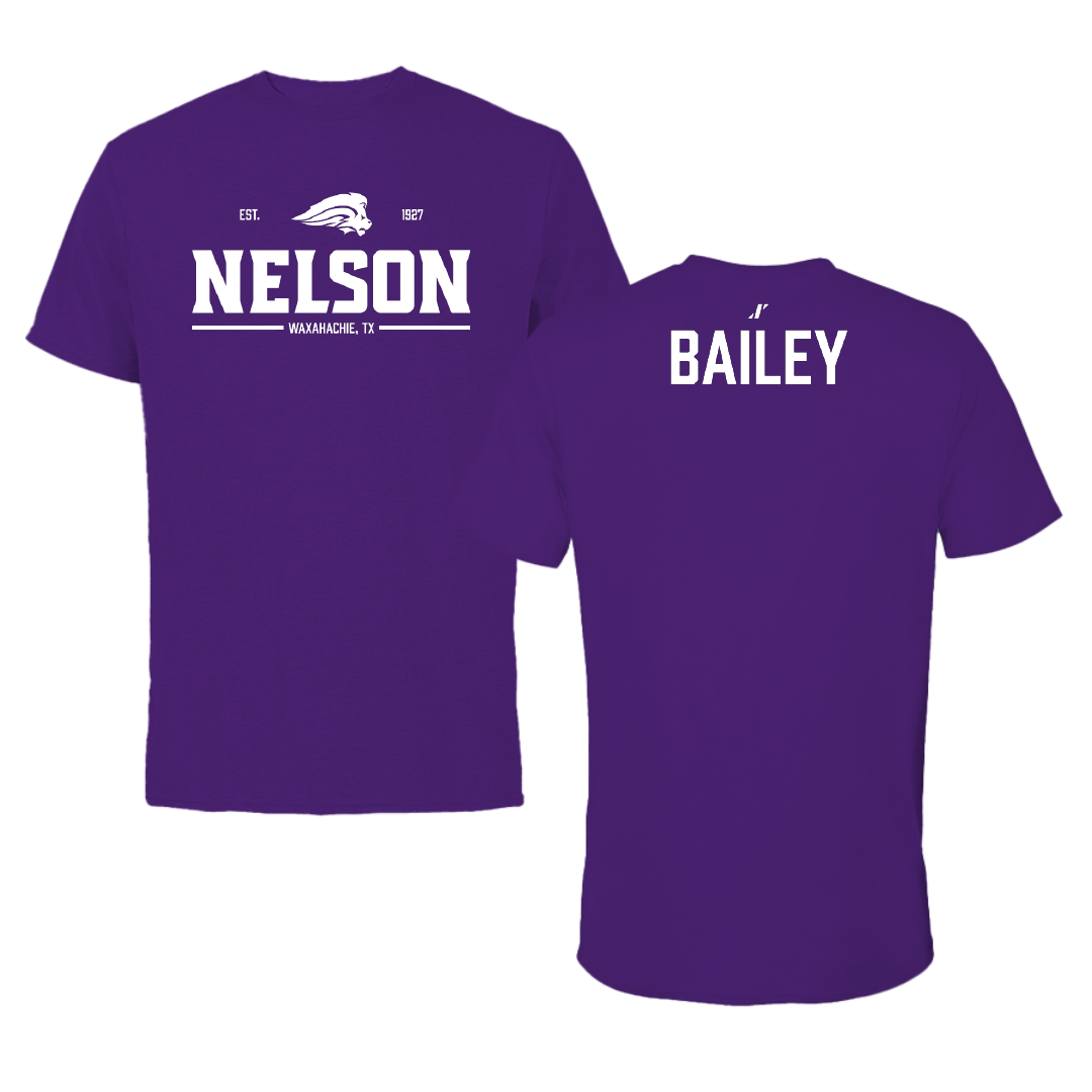 Nelson University TF and XC Purple General Performance Tee - Richard Bailey