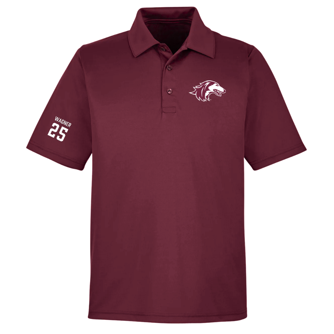 Southern Illinois University at Carbondale Football Maroon Polo - #25 Kayleb Wagner