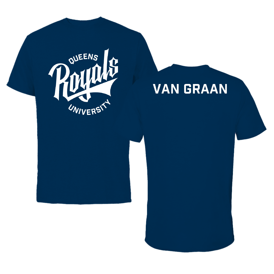 Queens University of Charlotte Rugby (W) Navy Performance Tee - Reagan Van Graan