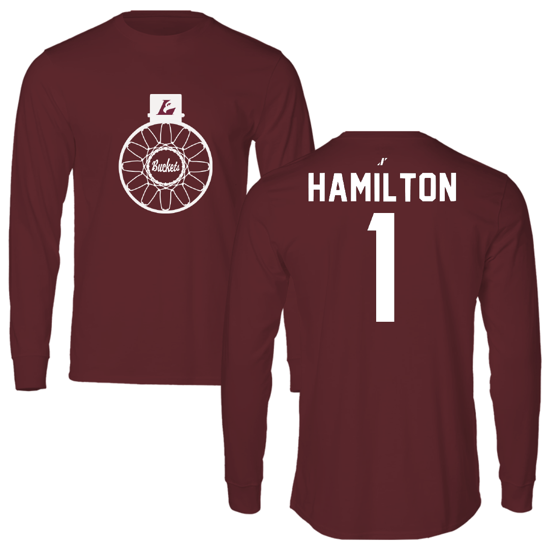 University of Wisconsin-La Crosse Basketball Maroon Buckets Performance Long Sleeve - #1 Aaliyah Hamilton