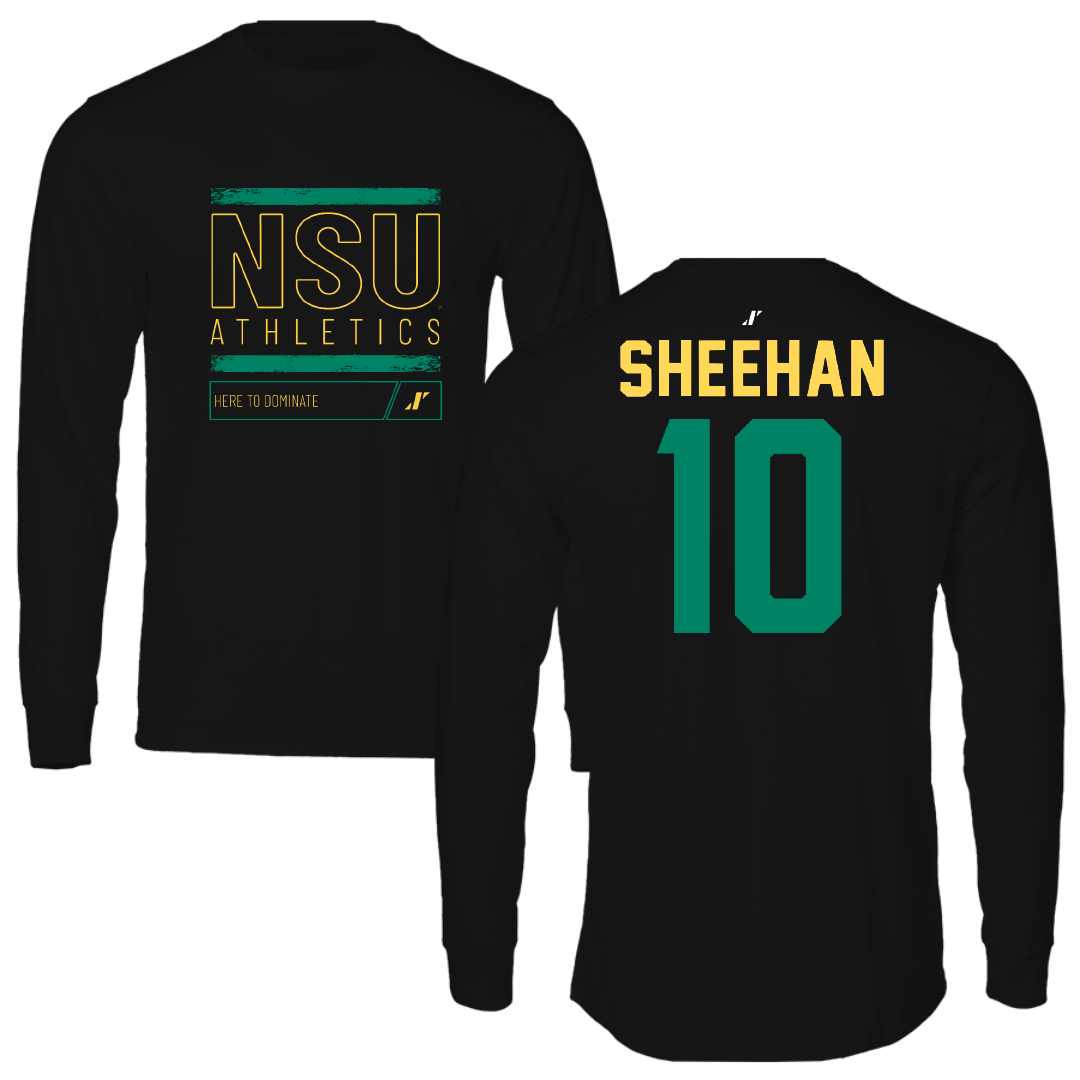 Norfolk State University Softball Black Dominate Performance Long Sleeve - #10 Lauren Sheehan