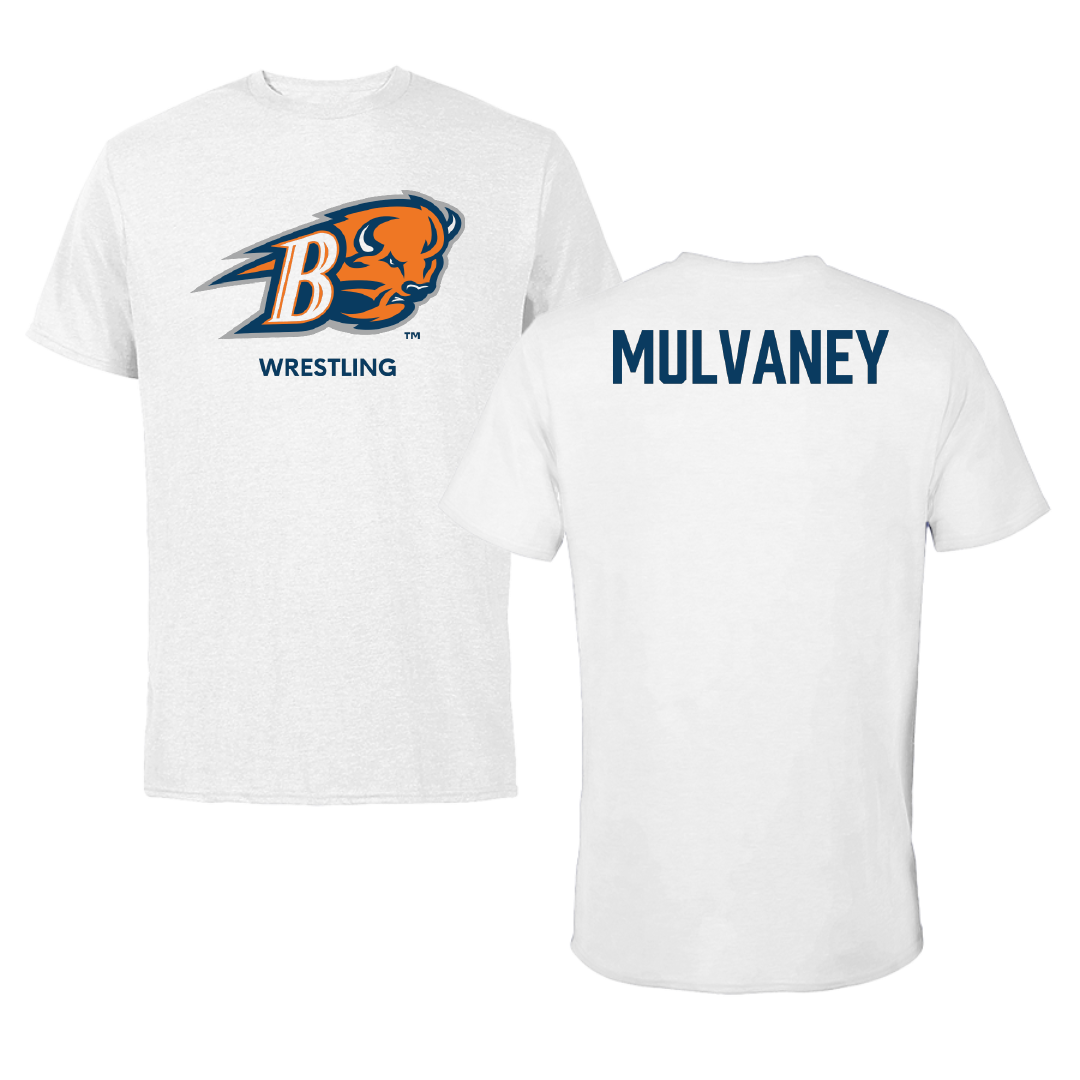Bucknell University Wrestling (M) White Tee - Noah Mulvaney