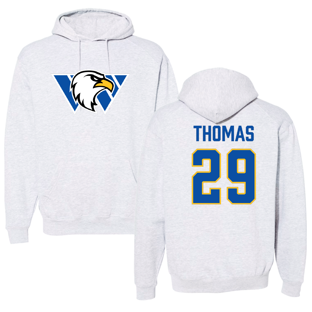 Williams Baptist University Softball Light Gray Hoodie - #29 Paige Thomas