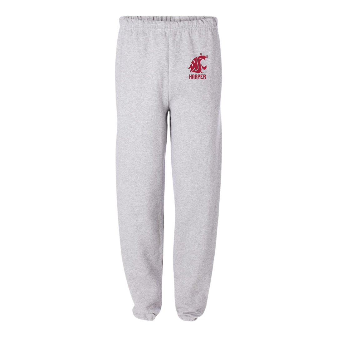 Washington State University Baseball Light Gray Sweatpants - #26 Owen Harper