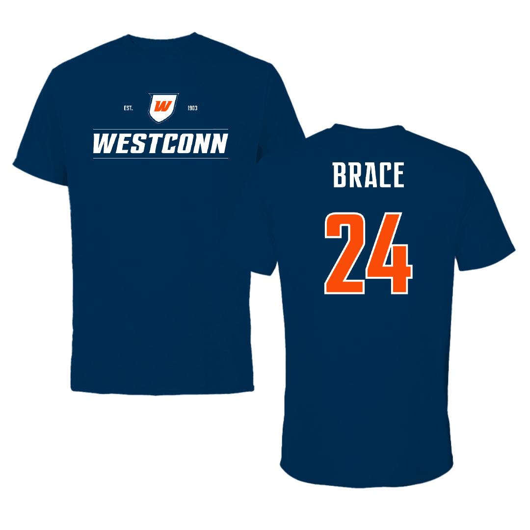 Western Connecticut State University Lacrosse (W) Navy General Tee - #24 Morgan Brace
