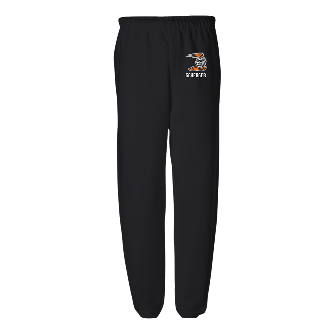 Heidelberg University Lacrosse (M) Black Sweatpants - #21 Mark Scherger