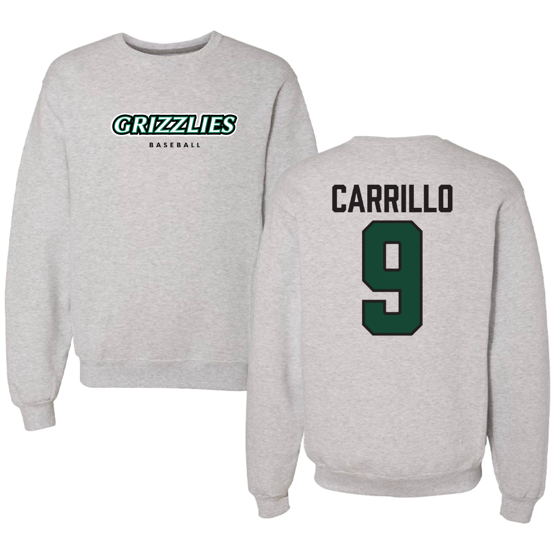 Adams State University Baseball Gray Grizzlies Crewneck - #9 Macs Carrillo