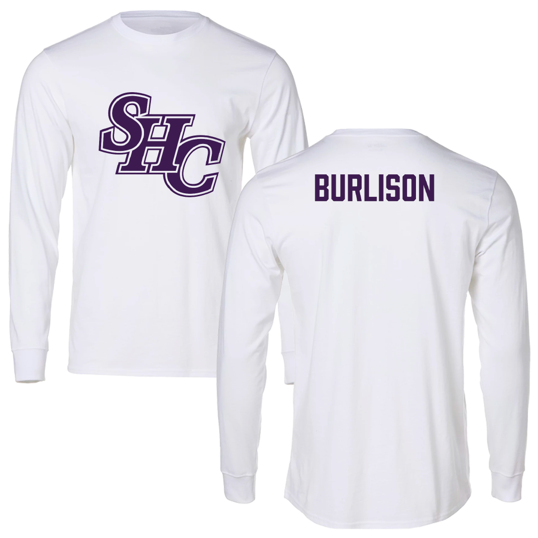 Spring Hill College TF and XC White Performance Long Sleeve - Luke Burlison