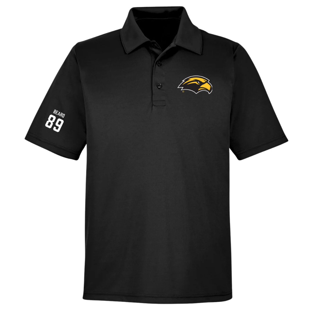 The University of Southern Mississippi Football Black Polo - #89 Luke Beard