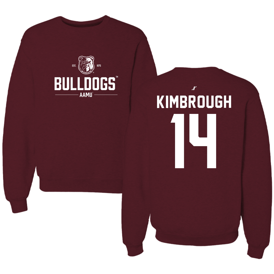 Alabama A&M University Baseball Maroon General Crewneck - #14 Omar Kimbrough