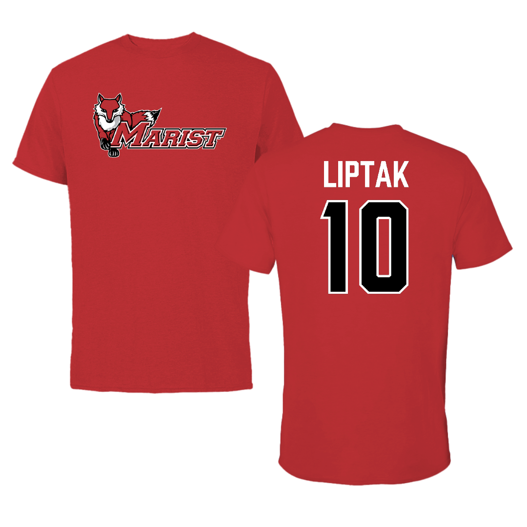 Marist University Soccer (W) Red Performance Tee - #10 Caroline Liptak
