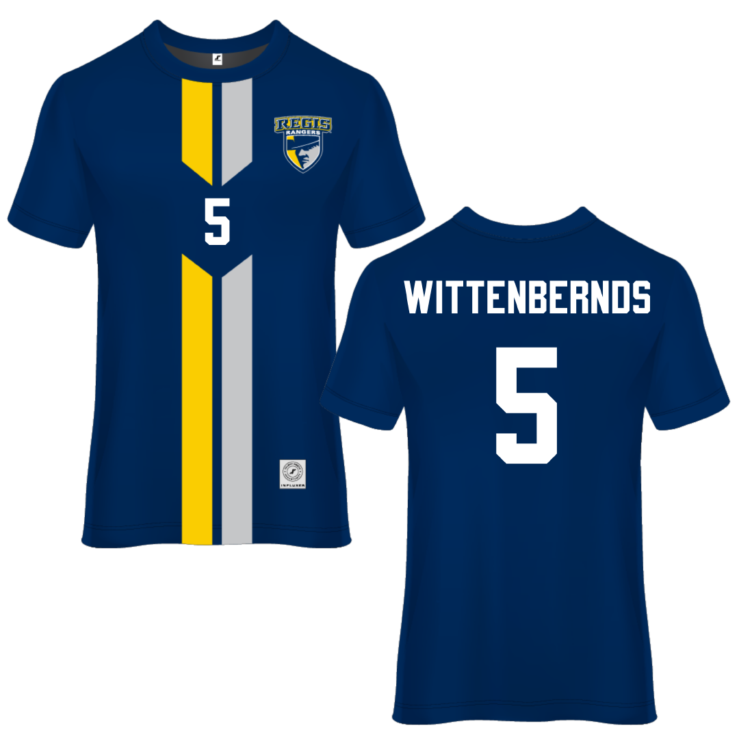 Regis University (Colorado) Navy Soccer Jersey - #5 Ben Wittenbernds
