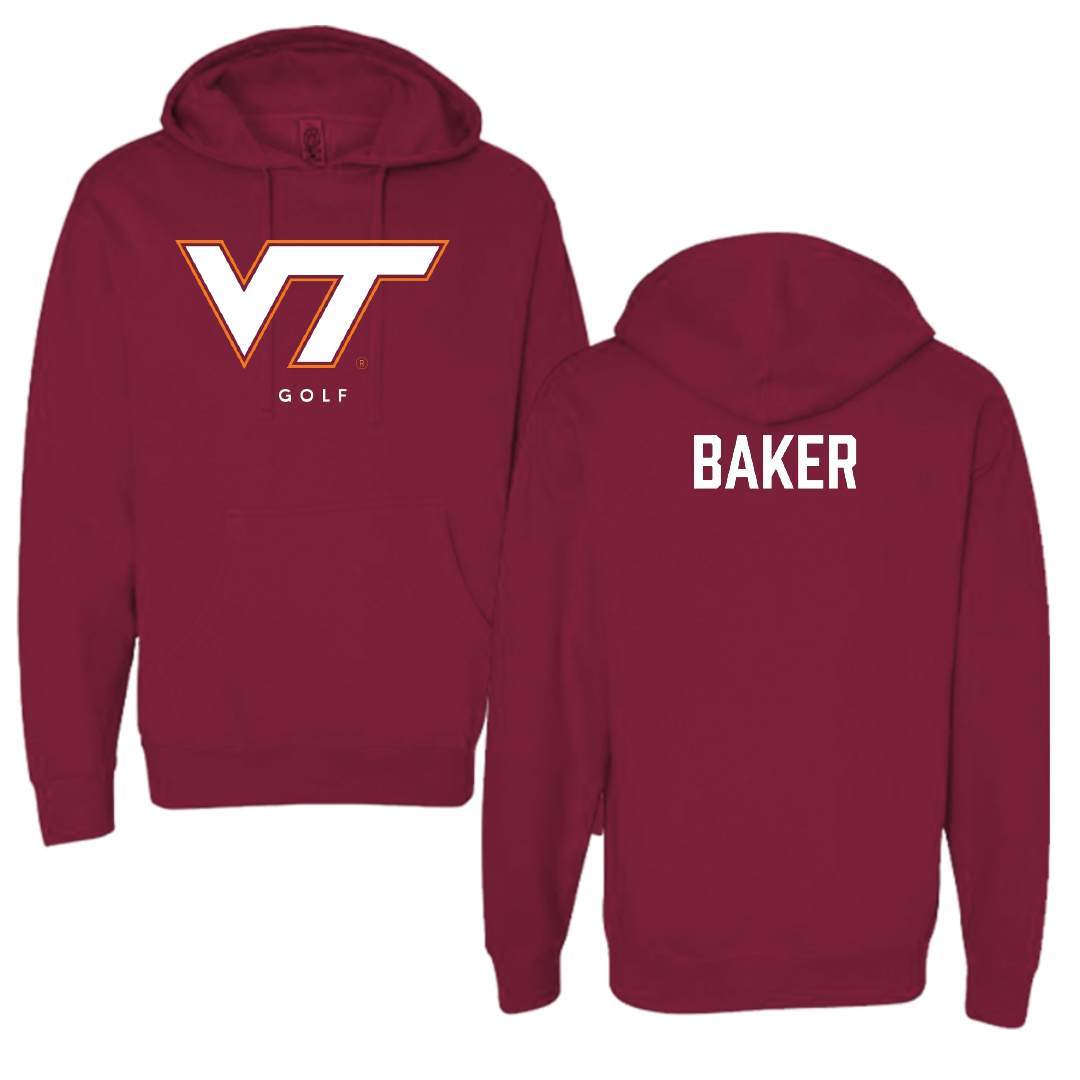 Virginia Tech Golf (M) Maroon Hoodie - Benjamin Baker