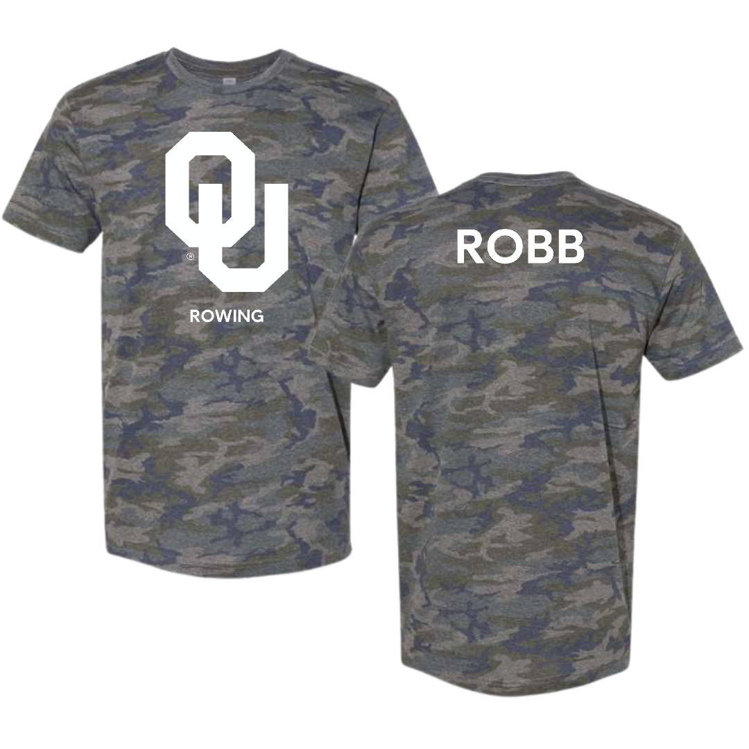 University of Oklahoma Rowing (W) Vintage Camo Tee - Alexa Robb