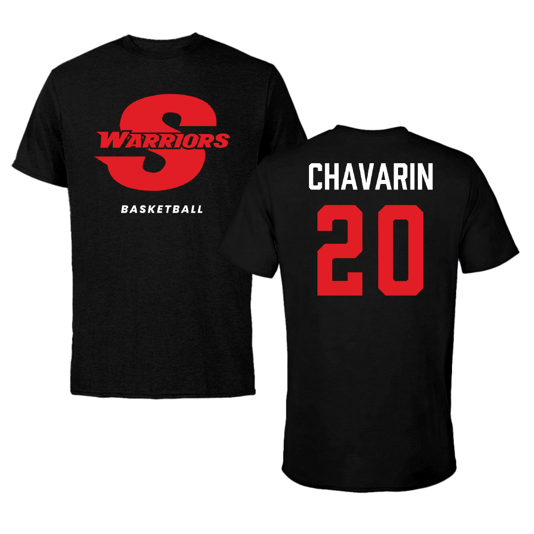 Stanislaus State Basketball (M) Black Tee - #20 Samuel Chavarin