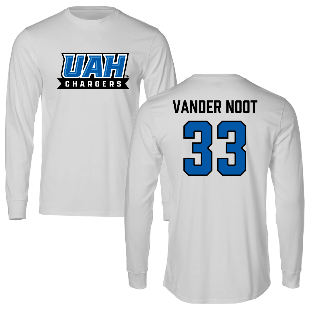 Huntsville Lacrosse (M) Light Gray Performance Long Sleeve - #33 Tanner Vander Noot