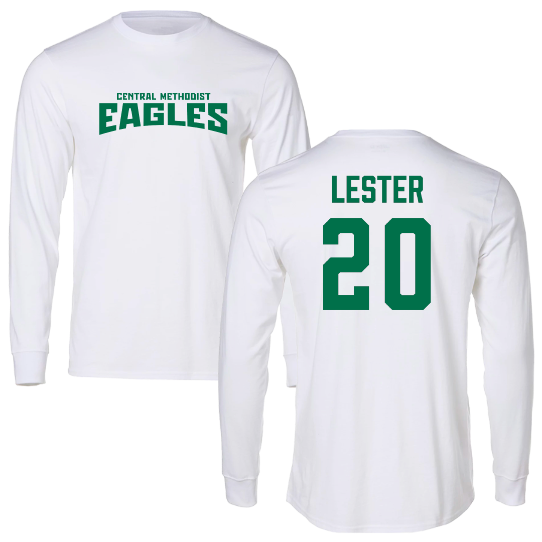 Central Methodist University Baseball White Classic Performance Long Sleeve - #20 Brayden Lester