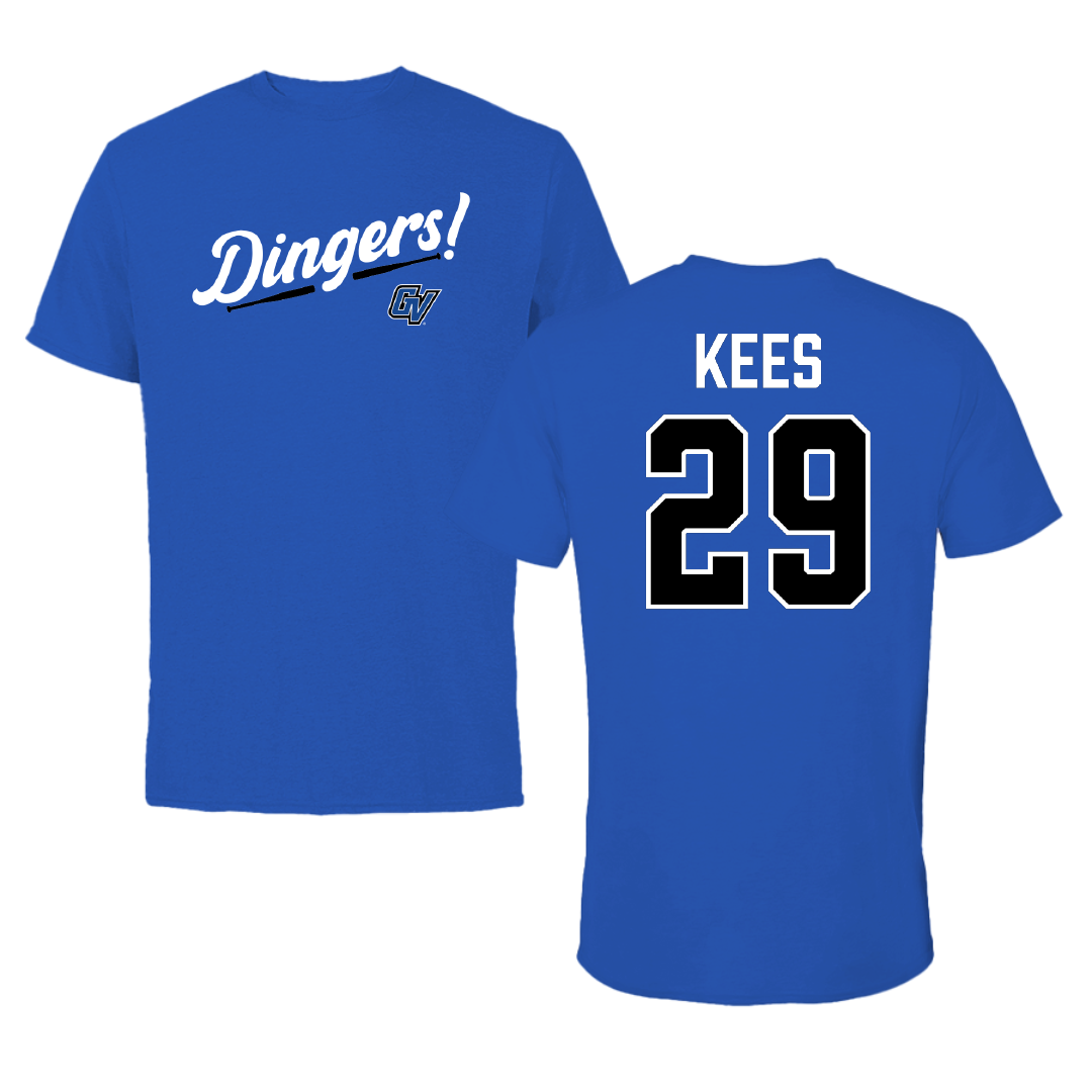 Grand Valley State University Baseball Blue Dingers Performance Tee - #29 Jackson Kees