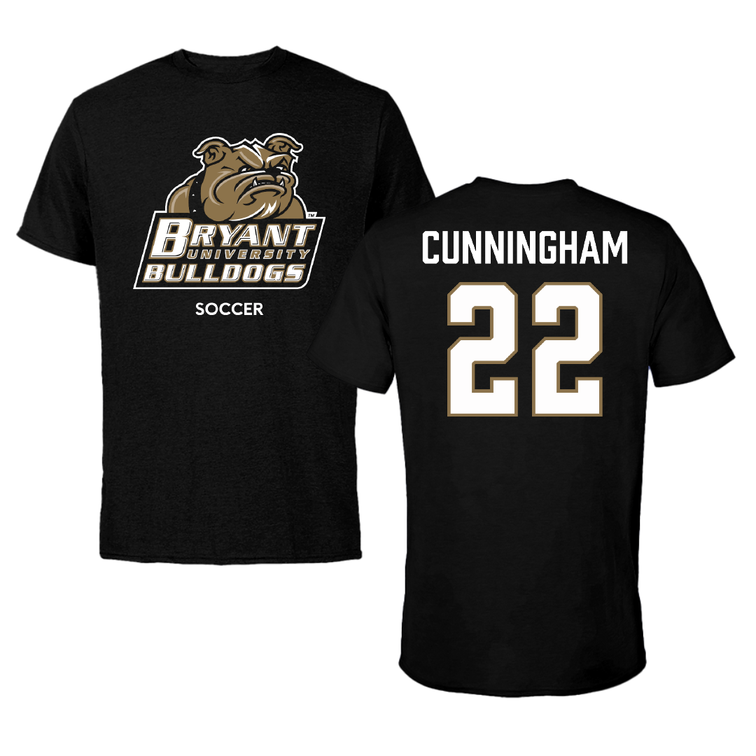 Bryant University Soccer (W) Black Tee - #22 Ashley Cunningham