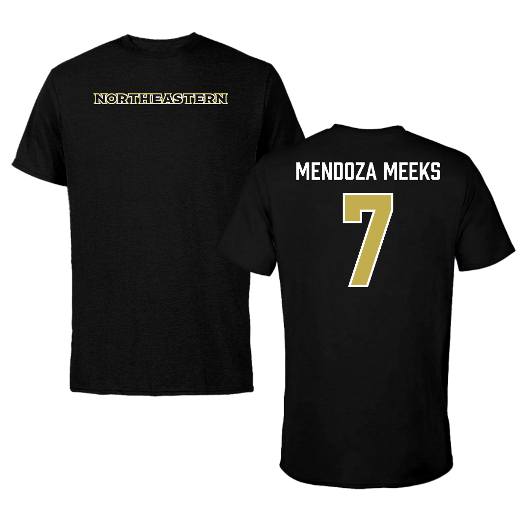 Northeastern Junior College Soccer (W) Black Performance Tee - #7 Selena Mendoza Meeks