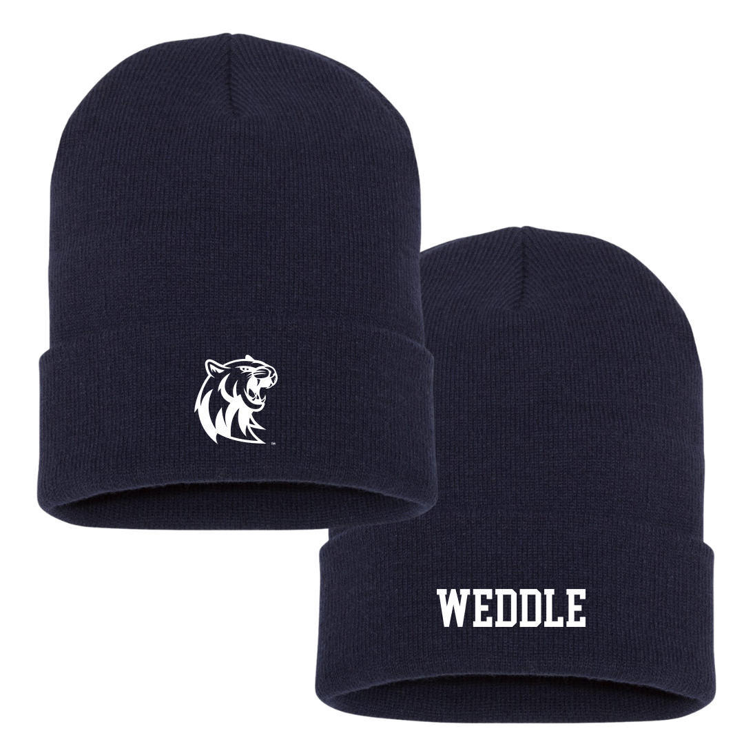 Rogers State University Baseball Navy Beanie - #25 Dylan Weddle