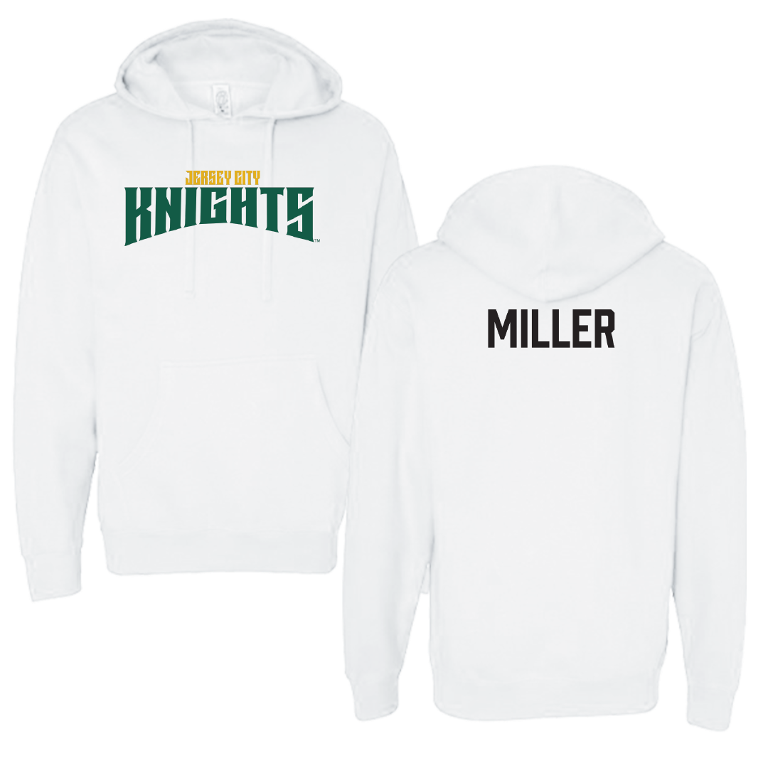 New Jersey City University Wrestling (W) White Classic Hoodie - Gabrielle Miller