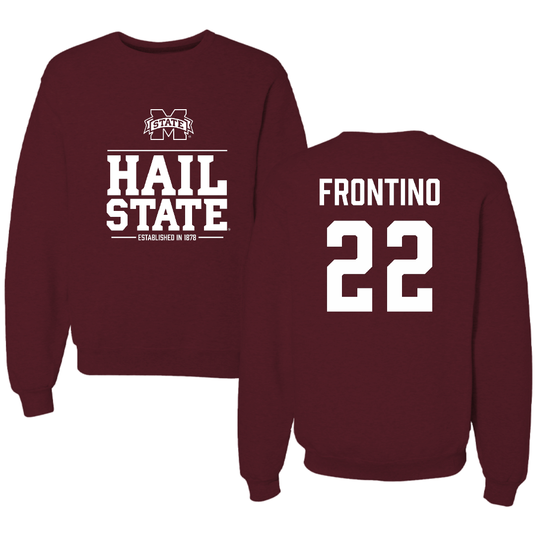 Mississippi State University Baseball Maroon General Crewneck - #22 Nick Frontino