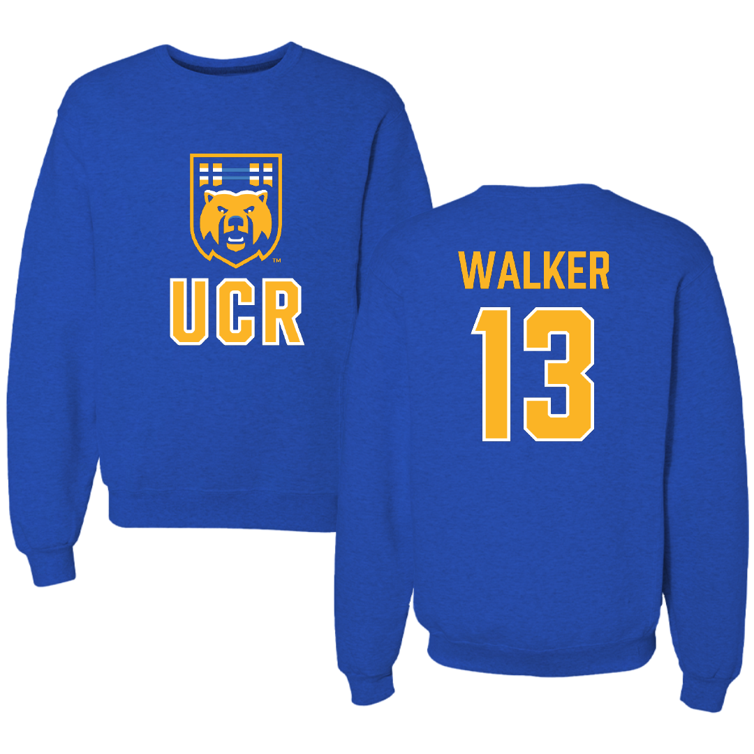 University of California-Riverside Soccer (M) Blue Crewneck - #13 Ethan Walker
