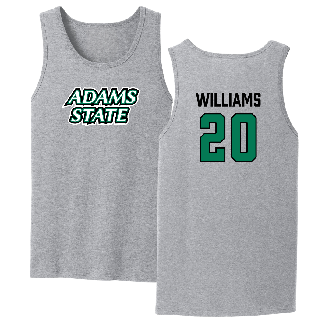 Adams State University Basketball Sport Gray Tank Top - #20 Luke Williams