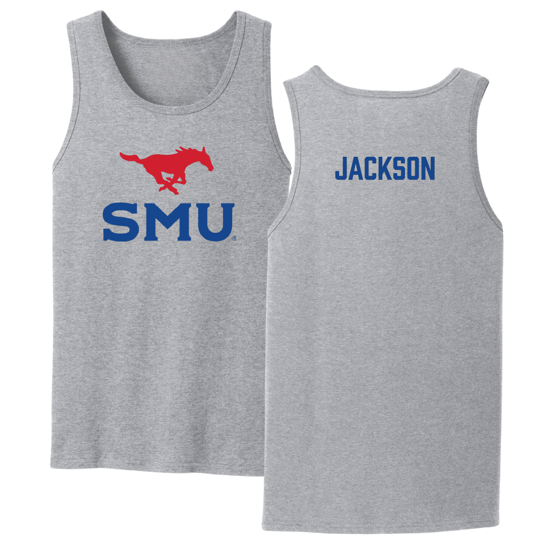 Southern Methodist University TF and XC Sport Gray Tank Top - Maykayla Jackson