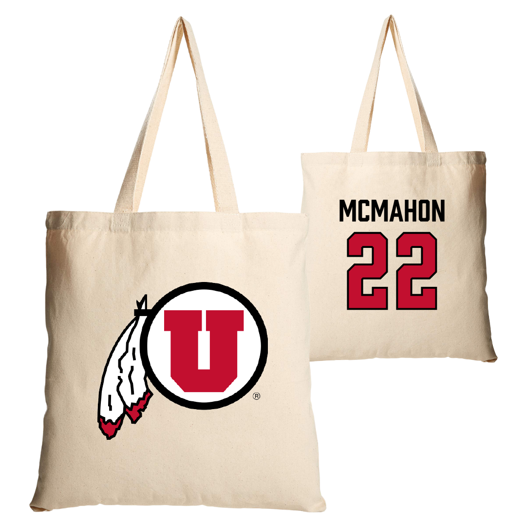 University of Utah Lacrosse Tan Canvas Tote Bag - #22 MJ McMahon