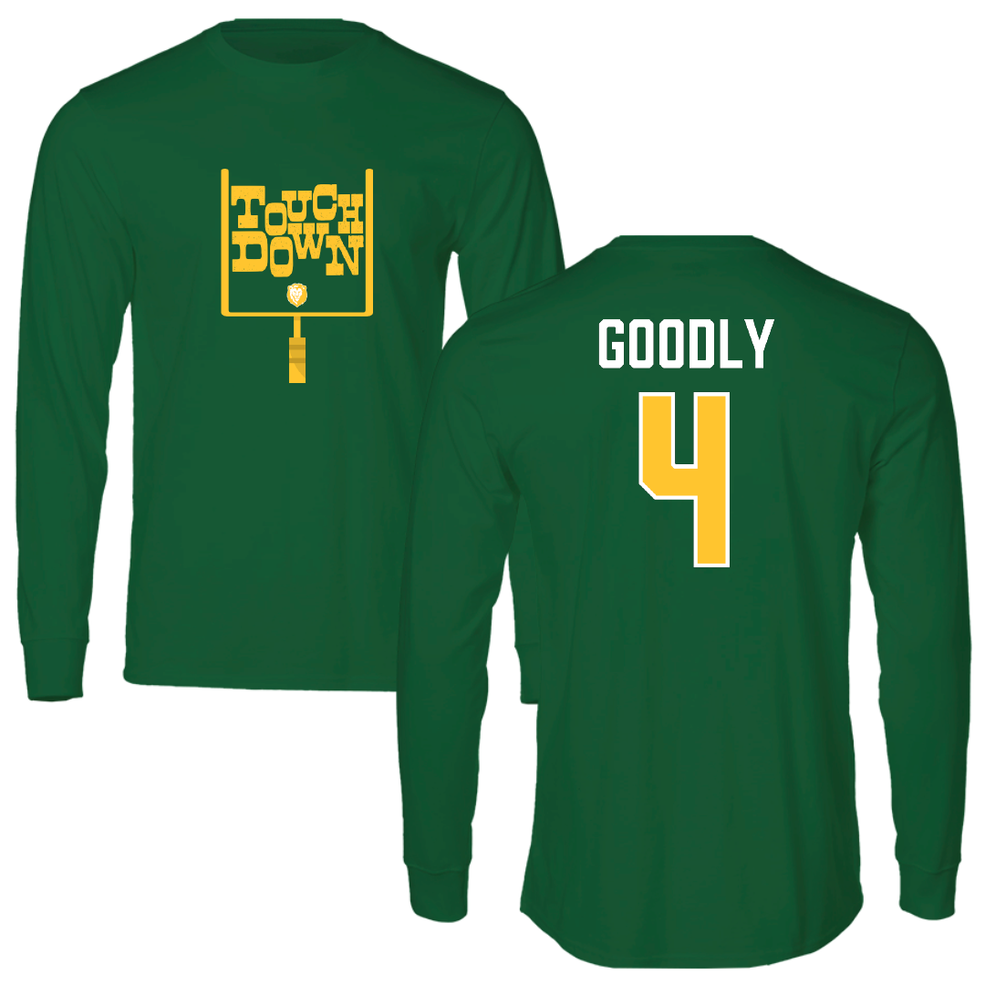 Southeastern Louisiana University Football Green Touchdown Long Sleeve - #4 Ian Goodly