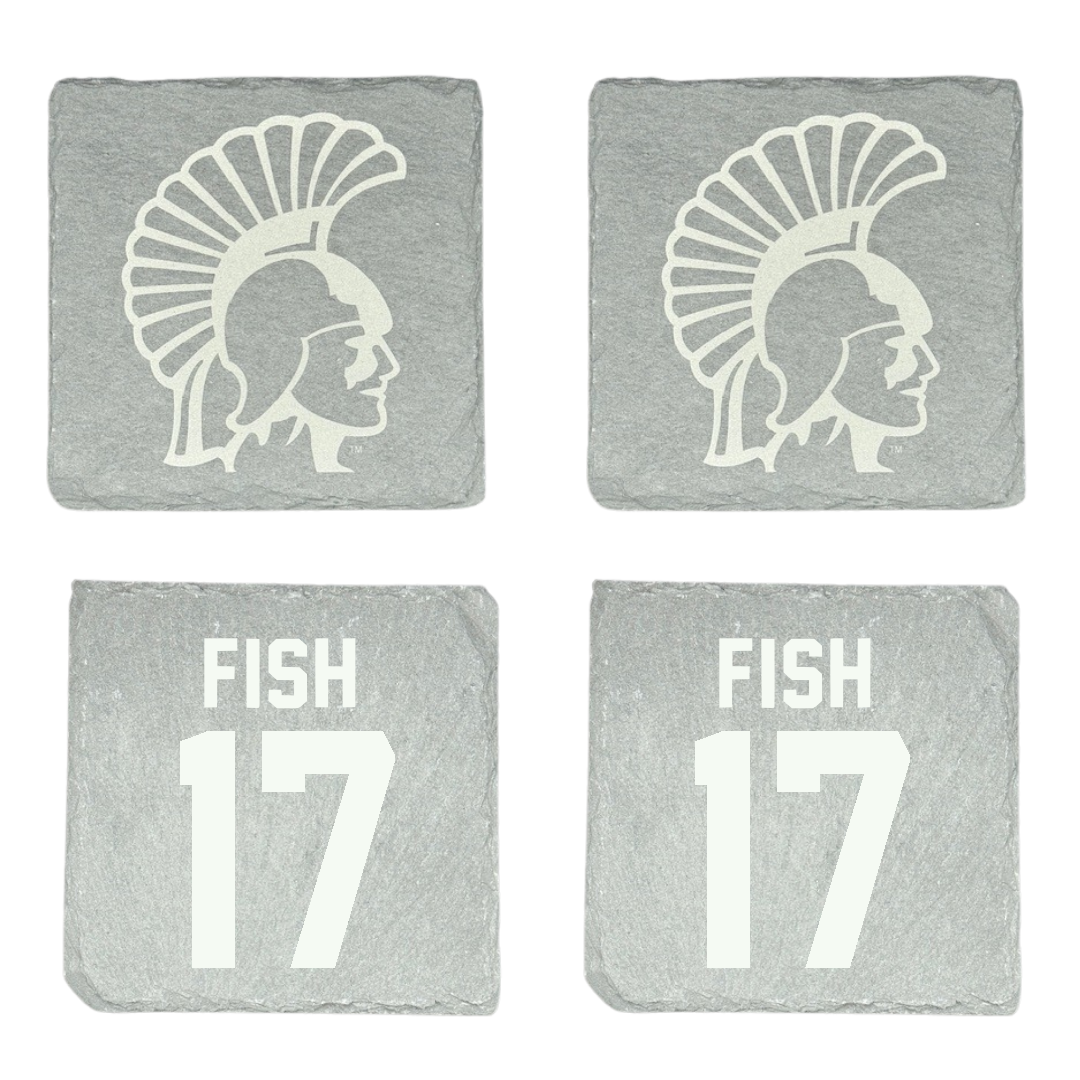 Winona State University Softball Stone Coaster (4 Pack)  - #17 Indigo Fish
