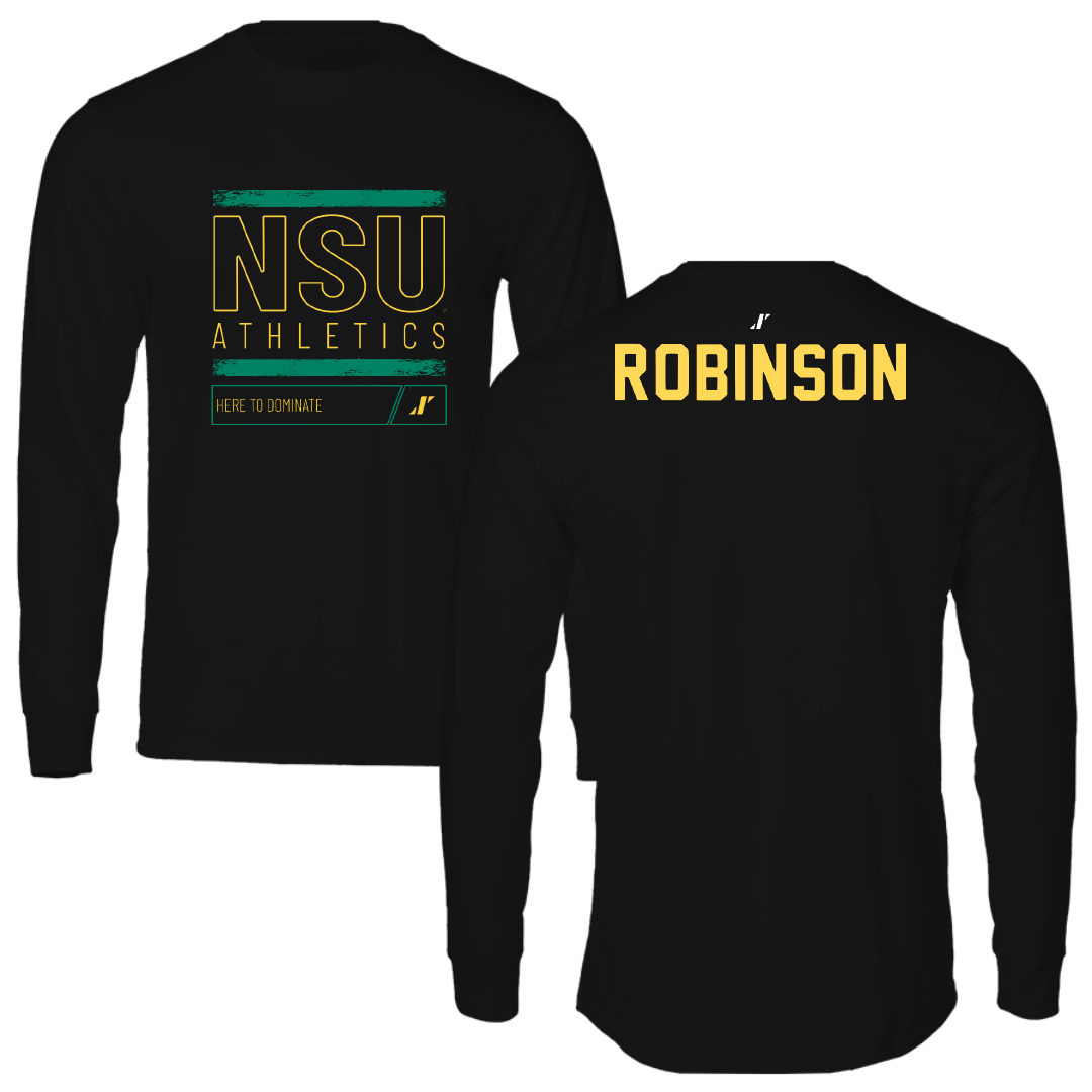 Norfolk State University TF and XC Black Dominate Performance Long Sleeve - Brooklyn Robinson