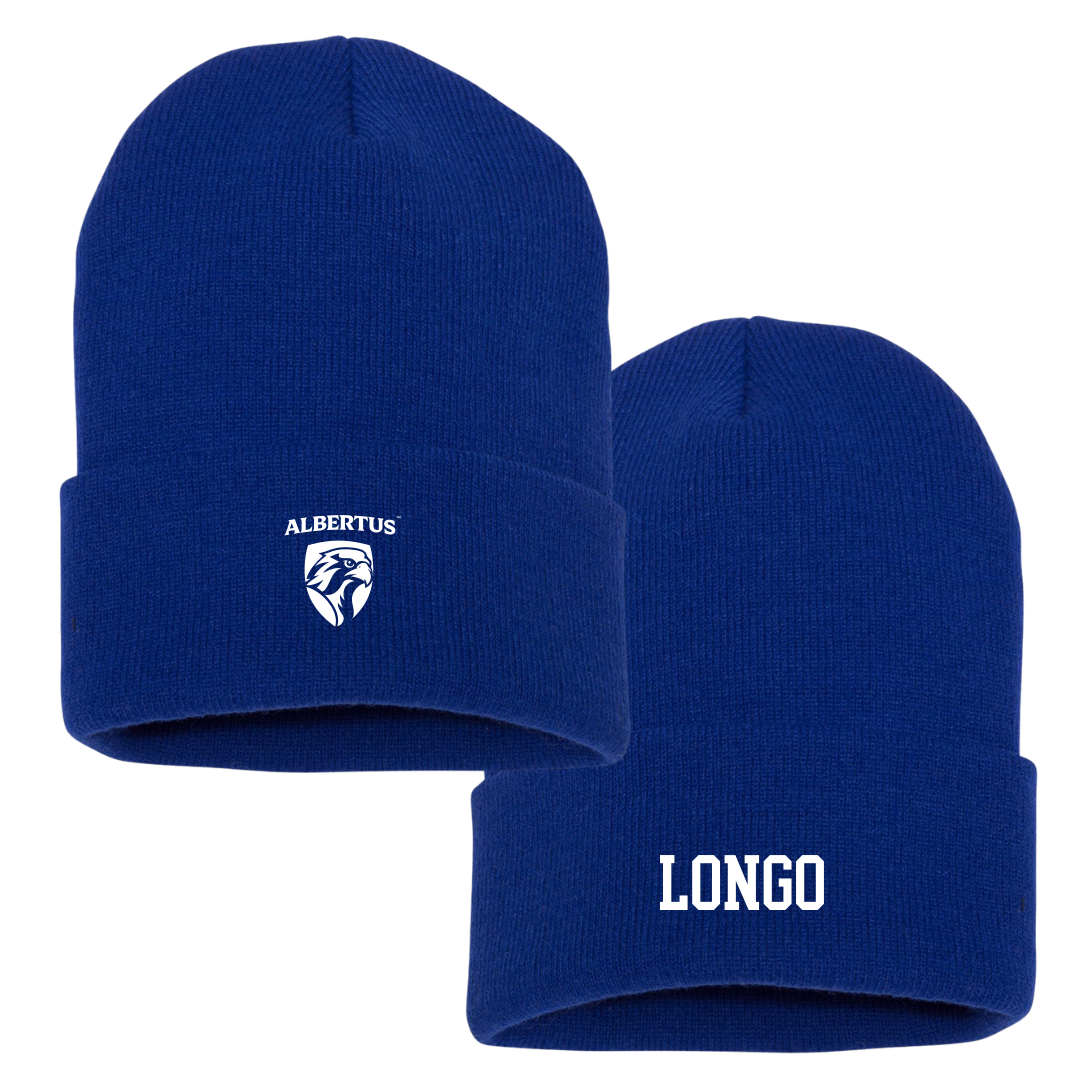 Albertus Magnus College Lacrosse (M) Blue Beanie - #30 Nick Longo