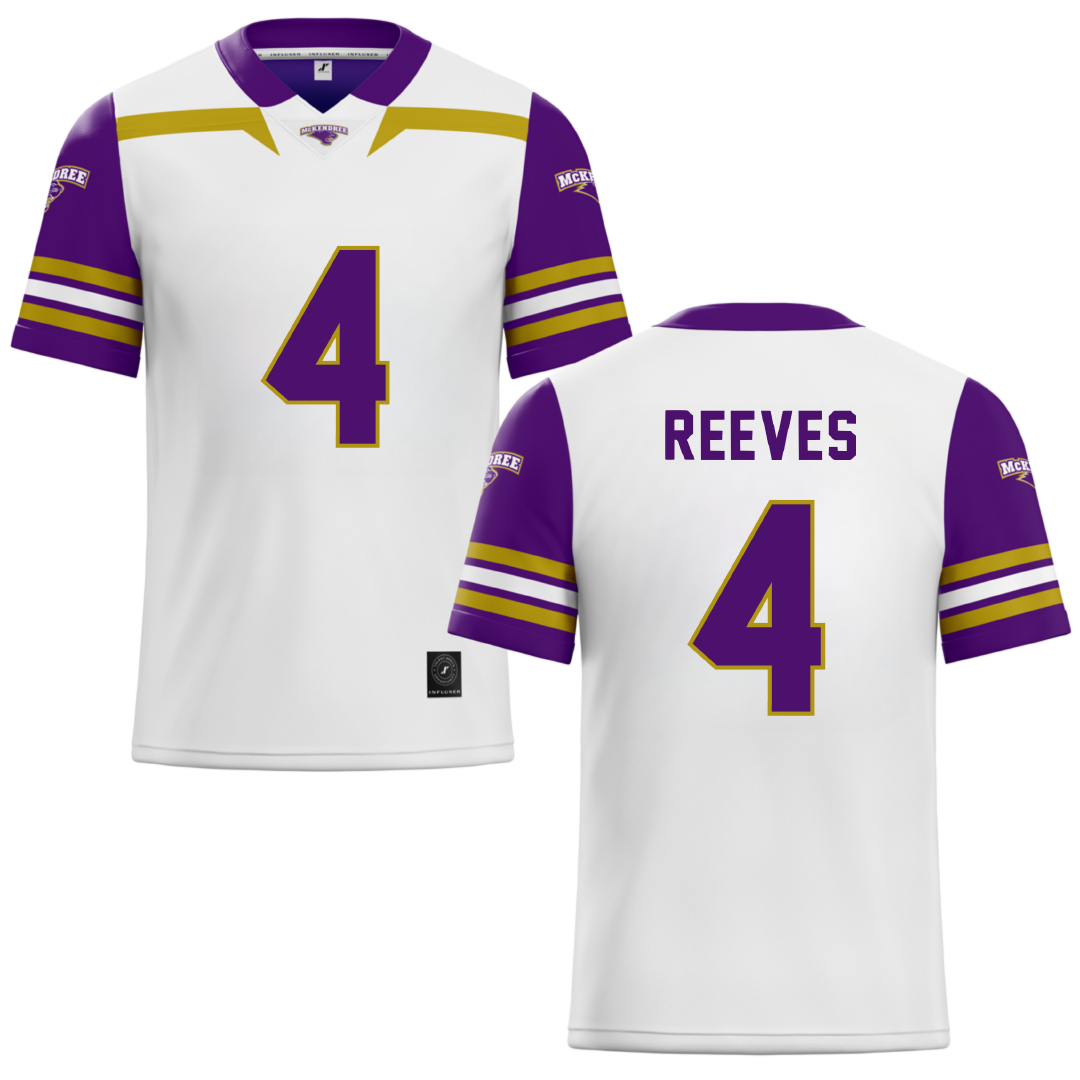 McKendree University White Football Jersey - #4 Chase Reeves
