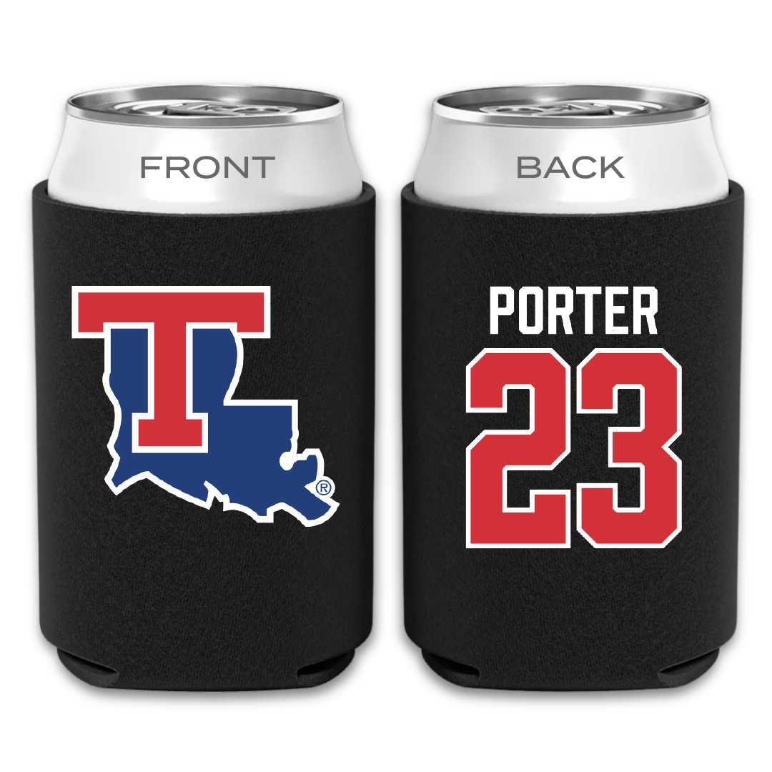 Louisiana Tech University Soccer Black Can Cooler - #23 Jordan Porter