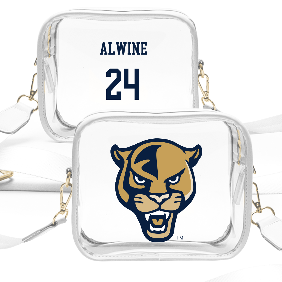 Florida International University Baseball White Clear Stadium Bag - #24 Evan Alwine