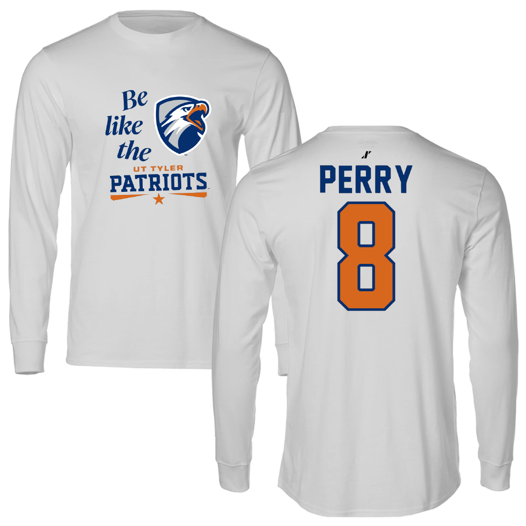 The University of Texas at Tyler Volleyball Light Gray Be Like Us Long Sleeve - #8 Autumn Perry