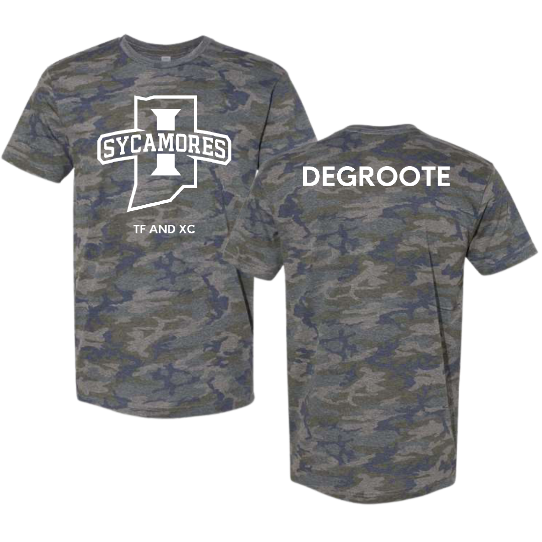Indiana State University TF and XC Vintage Camo Tee - Kyarra DeGroote