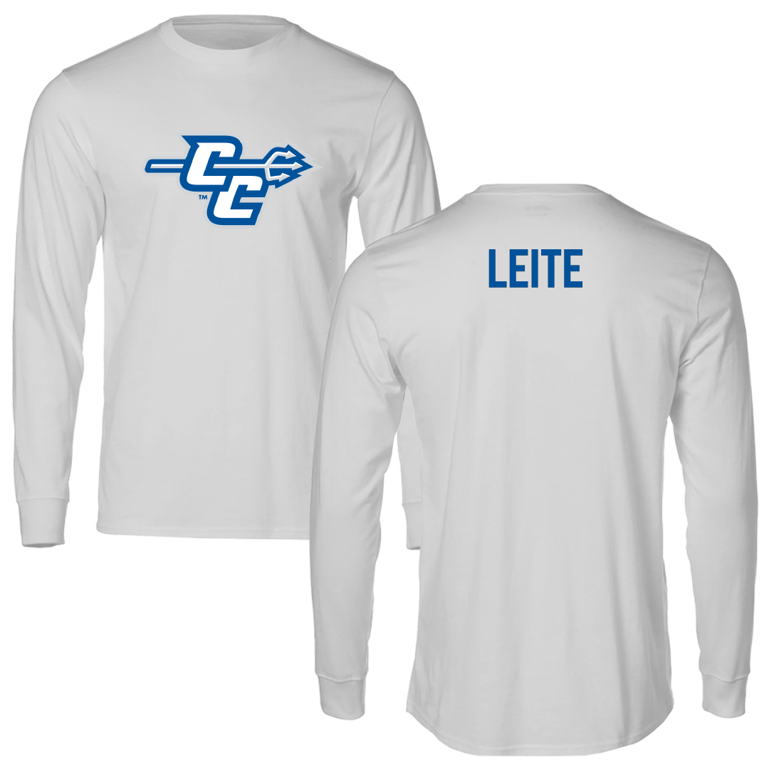 Central Connecticut State University Baseball Light Gray Performance Long Sleeve - Maddox Leite