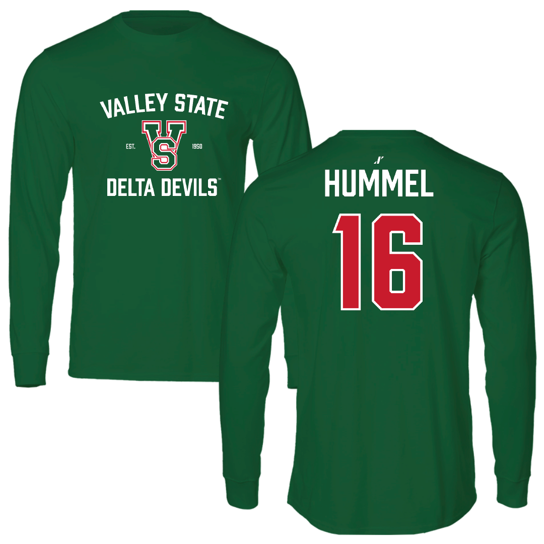 Mississippi Valley State University Baseball Green General Performance Long Sleeve - #16 Dylan Hummel