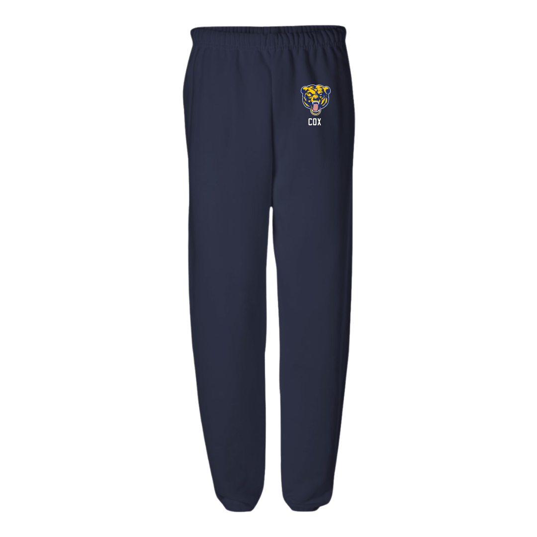 Carolina University Soccer (M) Navy Sweatpants - #32 Joseph Cox